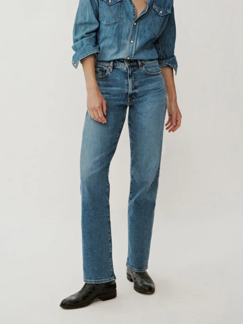 Buck Mason M030 Stretch Ridge Twill Rider Jean in Medium Wash